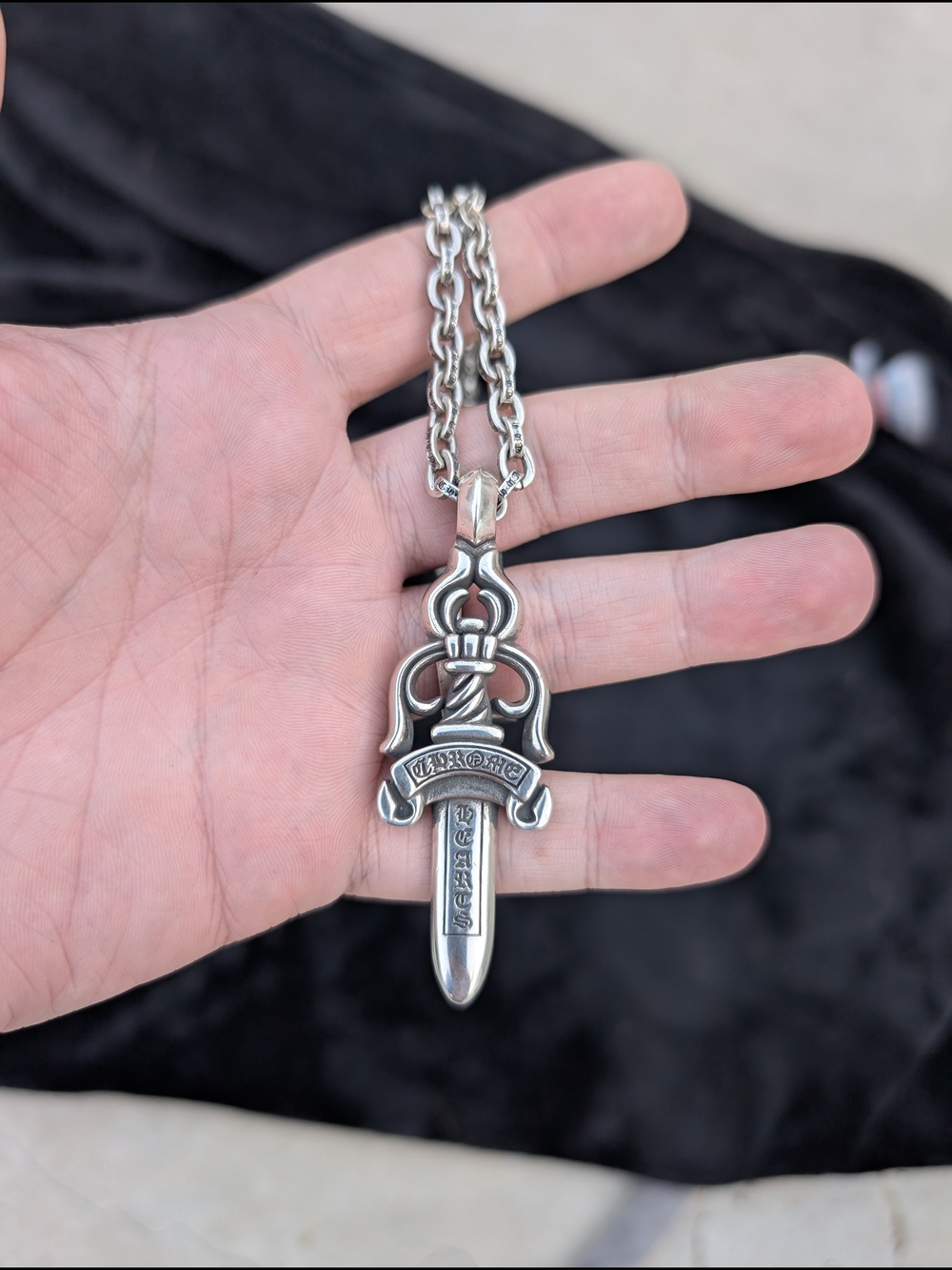 Chrome Hearts Large 925 Silver Dagger Pendant - Picture 3 of 8